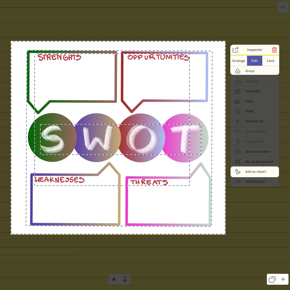 Swot in Explain Everything