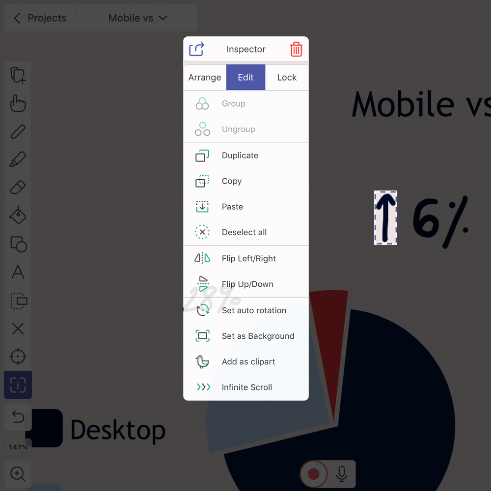 Open the Inspector and Select the object, then select Infinite Scrolling from under the Inspector's Edit tab