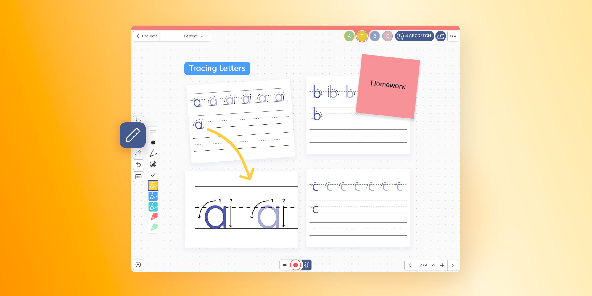 teaching reading and writing with a smartboard