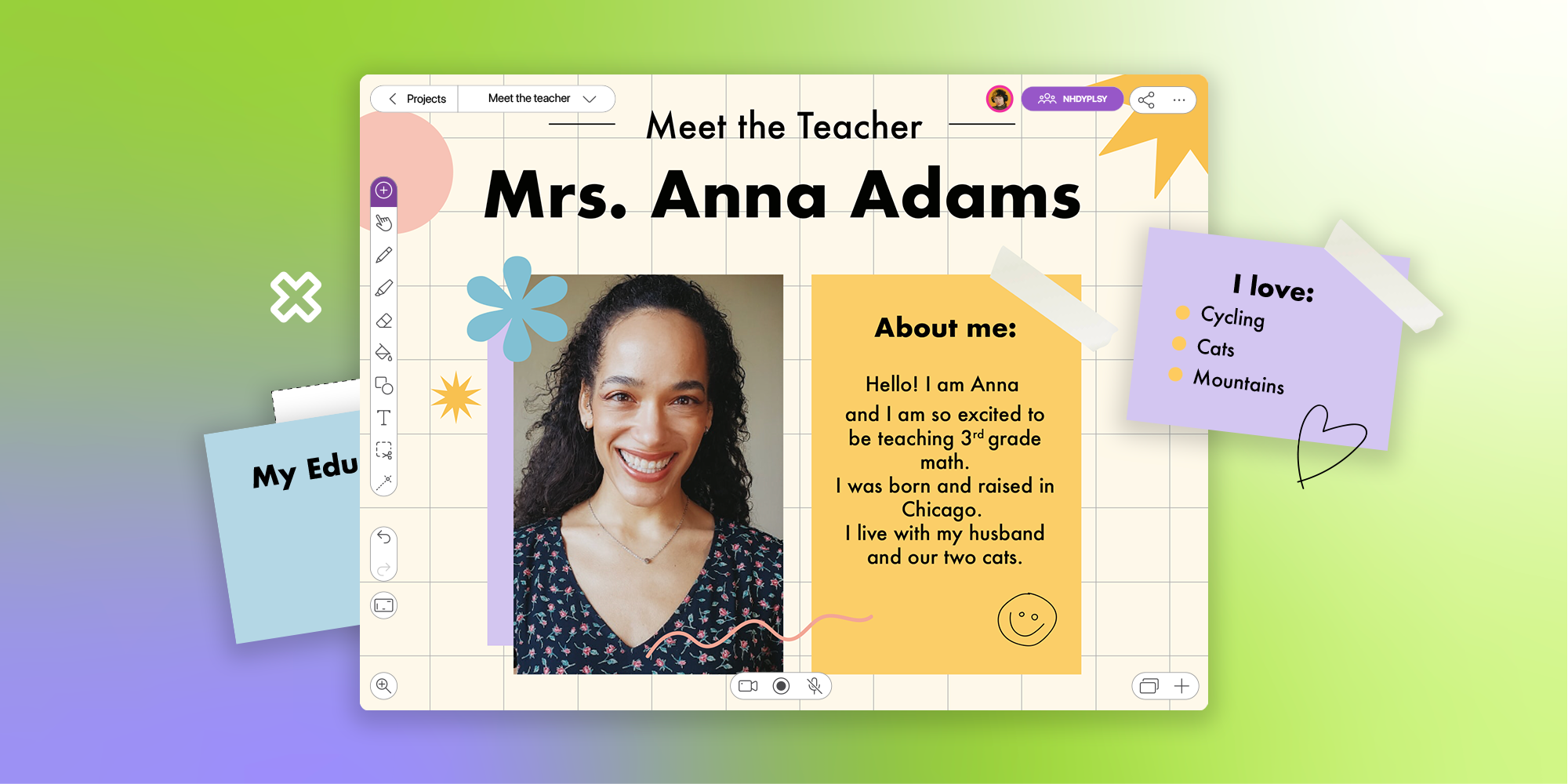 meet the teacher editable template